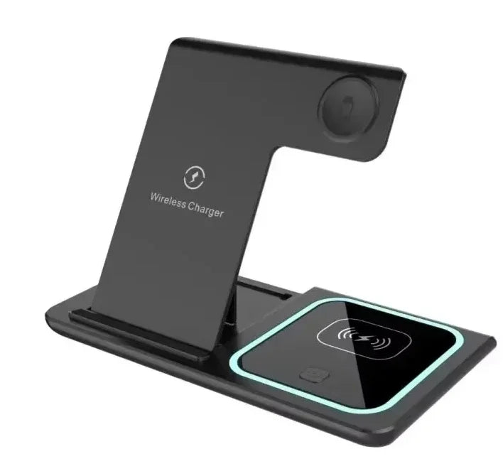 Desktop 3 in 1 Wireless Charger Foldable Fast Phone Charge Station For iPhone 16 15 14 13 12 Apple Watch 10/9/8/7/6 AirPods 3/2