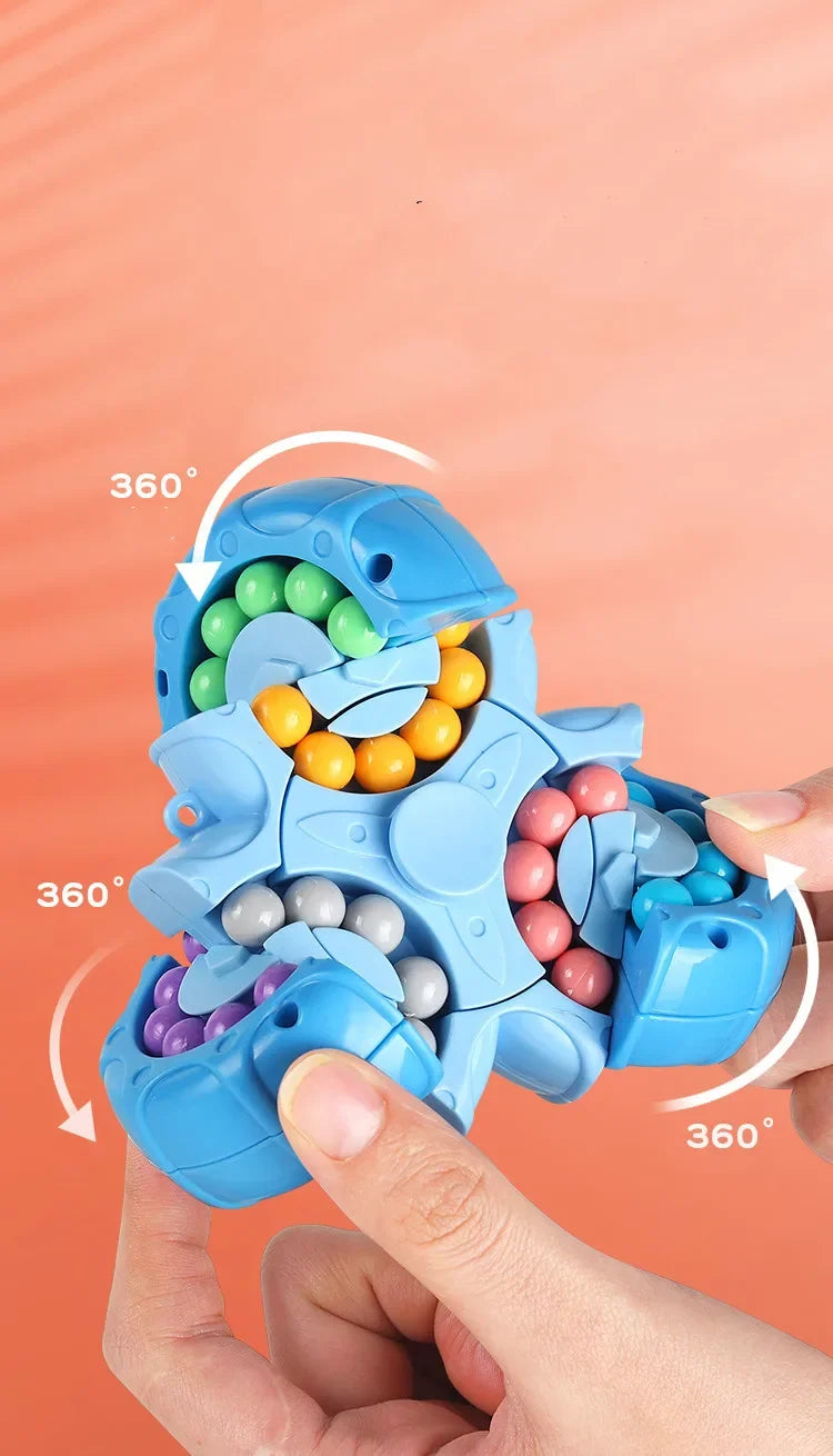 New Six-sided Rotation Finger Bean Intelligence Gyro Antistress Fingertip Cube Learning Educational Magic Disk For Kids Gift