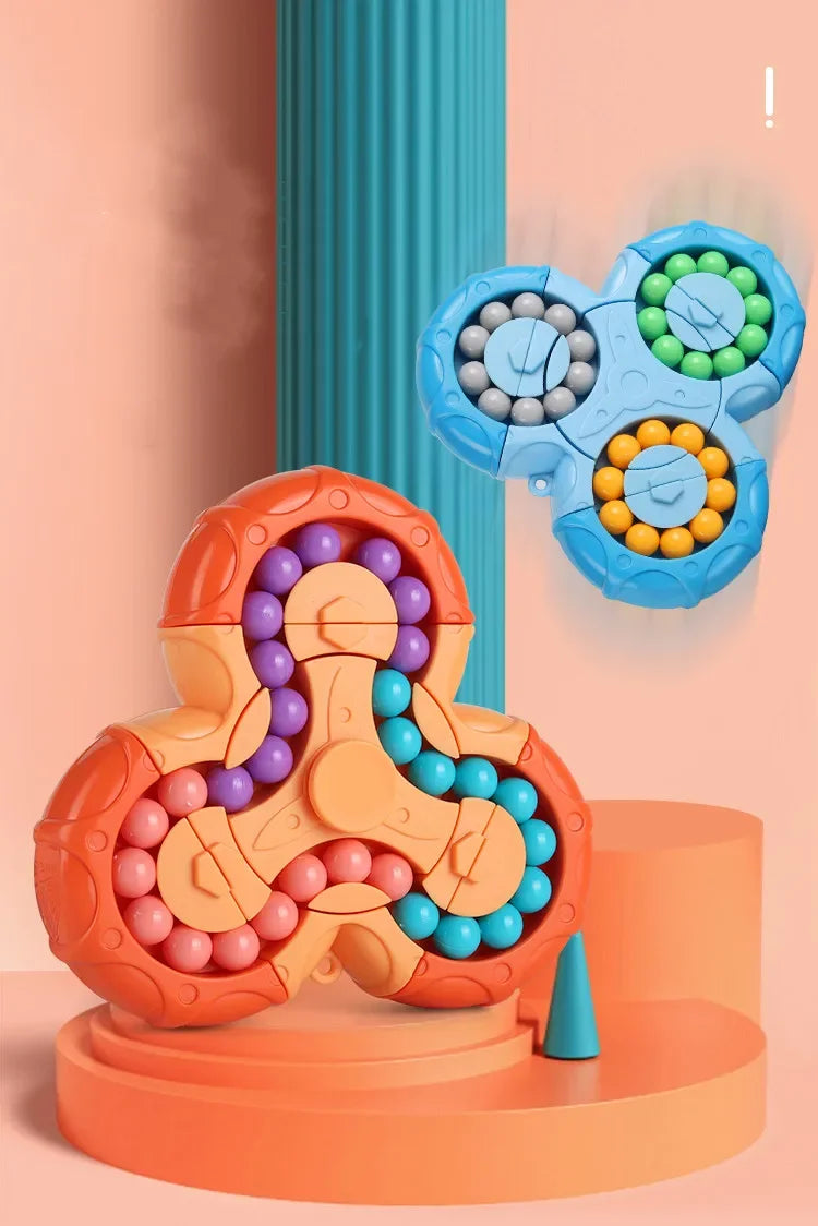 New Six-sided Rotation Finger Bean Intelligence Gyro Antistress Fingertip Cube Learning Educational Magic Disk For Kids Gift