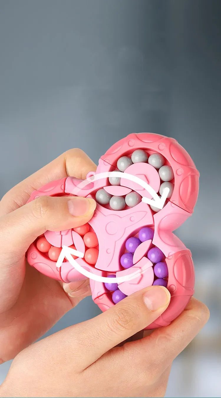 New Six-sided Rotation Finger Bean Intelligence Gyro Antistress Fingertip Cube Learning Educational Magic Disk For Kids Gift