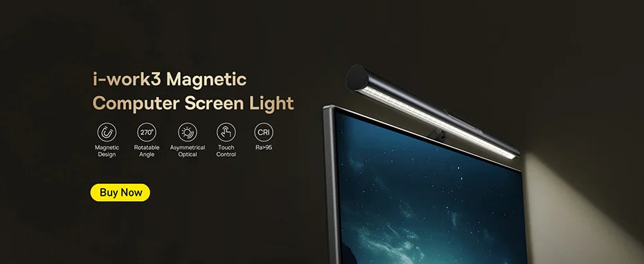 Baseus LED Desk Lamp Eye Protection Study Dimmable Office Light Foldable Table Lamp Smart Adaptive Brightness Bedside Read Lamp
