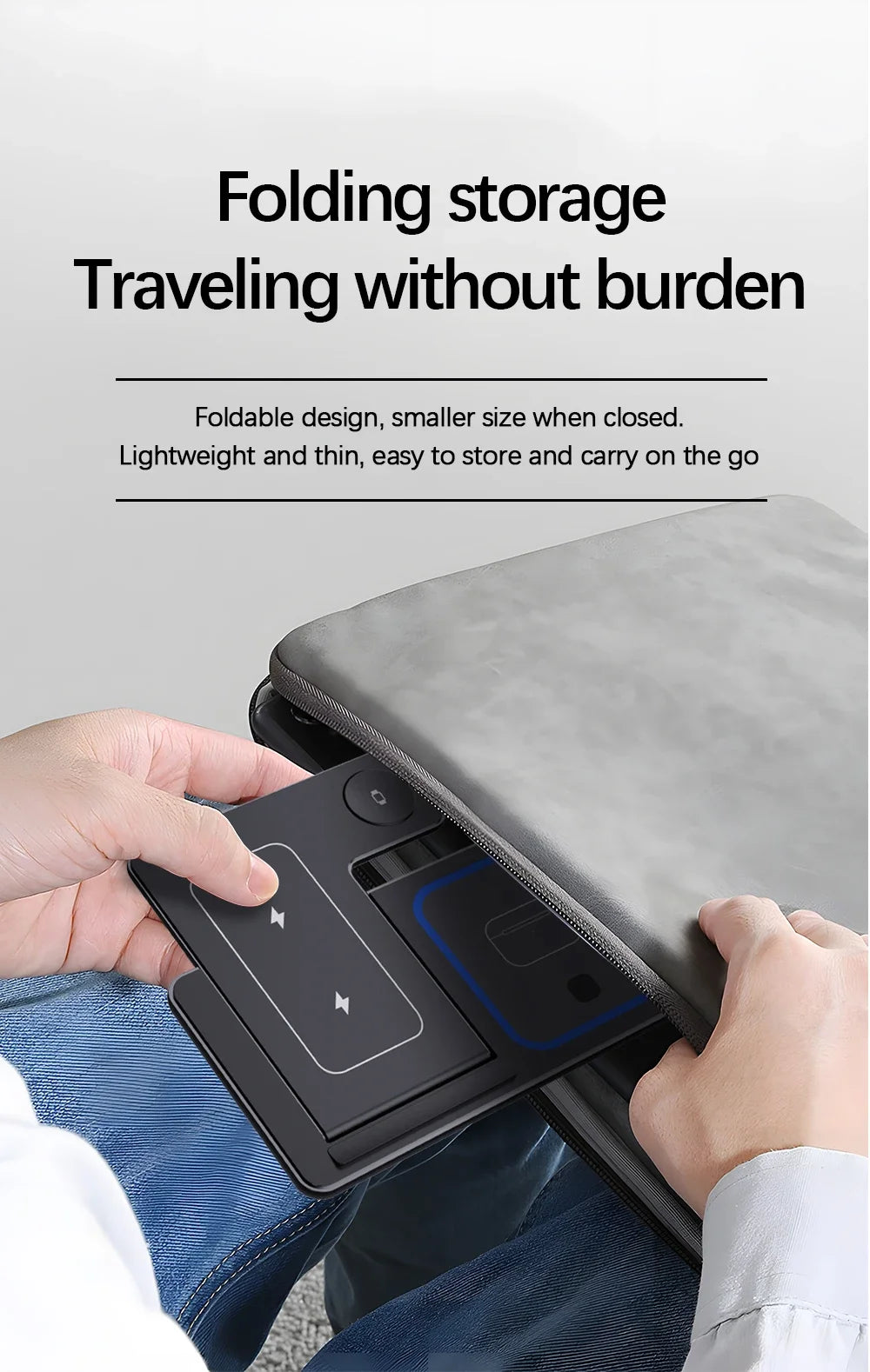 Desktop 3 in 1 Wireless Charger Foldable Fast Phone Charge Station For iPhone 16 15 14 13 12 Apple Watch 10/9/8/7/6 AirPods 3/2