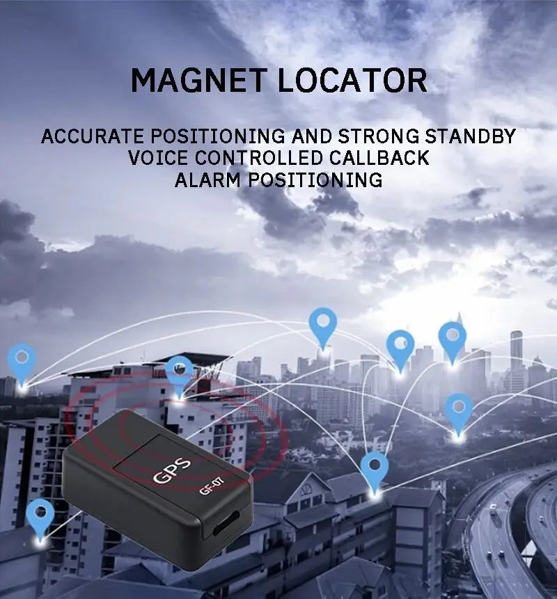 Gf07 Magnetic Mini Car Tracker Gps Real Time Tracking Locator Device Magnetic Gps Tracker Real-Time Vehicle Locator Pet Tracker
