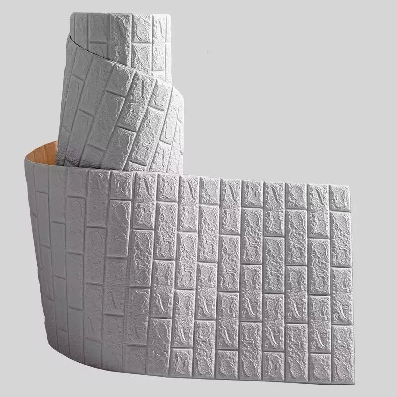 3D Wall Sticker Imitation 5m Brick Bedroom Home Decor Waterproof Self-adhesive DIY Wallpaper for Living Room