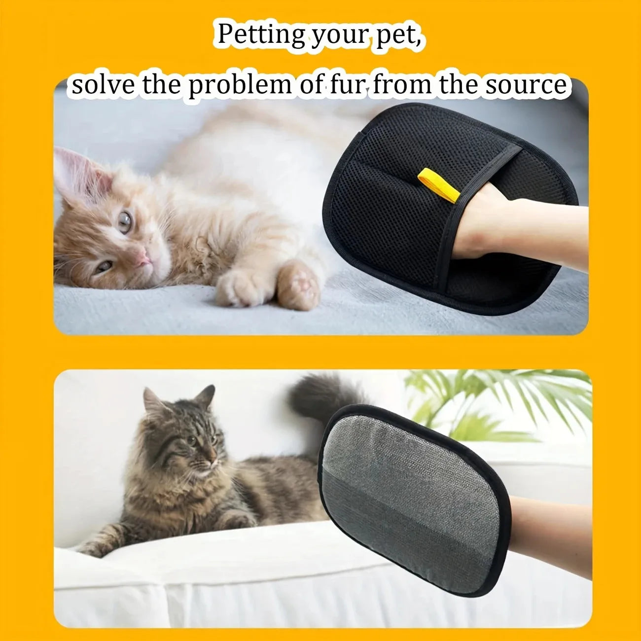 Double-Sided Reusable & Machine Washable Grooming Mit