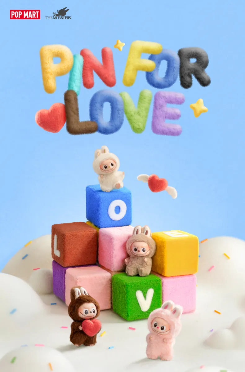 POP MART Labubu The Monsters Pin for Love Series Blind Box Guess Bag Mystery Box Toy Doll Anime Figure Ornaments Gift Collection