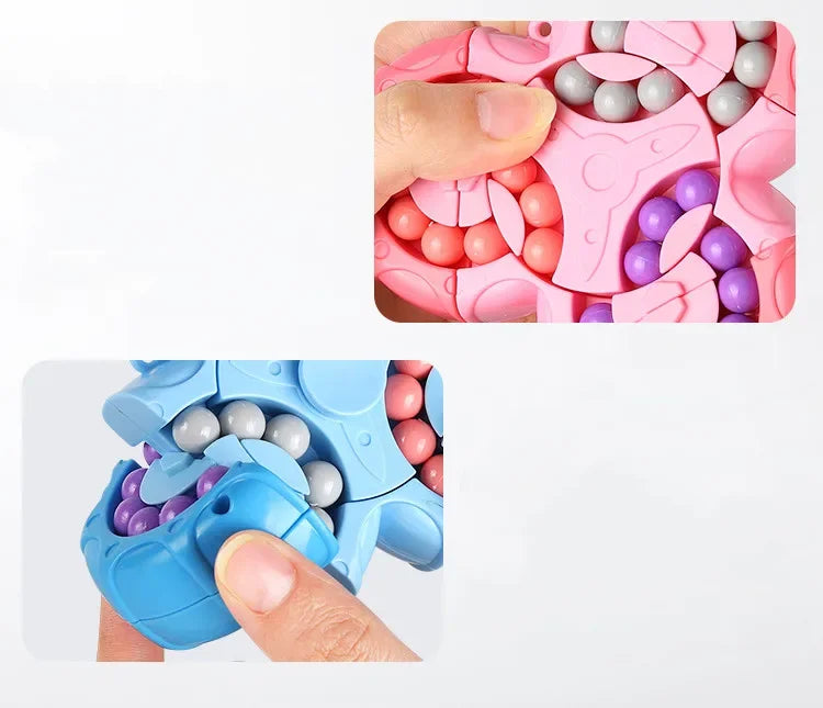 New Six-sided Rotation Finger Bean Intelligence Gyro Antistress Fingertip Cube Learning Educational Magic Disk For Kids Gift