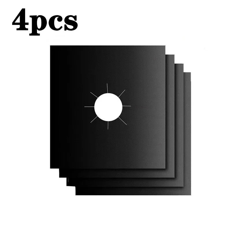 2-8pcs Stove Protector Cover Liner Clean Mat Pad Gas Cooker Cover Washable Stovetop Protector Cover Kitchen Cookware Accessories