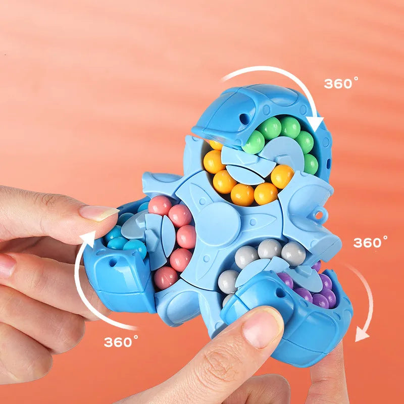 New Six-sided Rotation Finger Bean Intelligence Gyro Antistress Fingertip Cube Learning Educational Magic Disk For Kids Gift